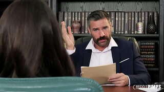 Alle naturlige bryster brunette babe Alison Rey ikke kan holde op med at slå på boss! Hun klart vil have ham til at kneppe hende på bordet og giver ham et blowjob til virkelig søm dette interview! Ny Serie Ost fra Cherrypimps